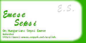 emese sepsi business card